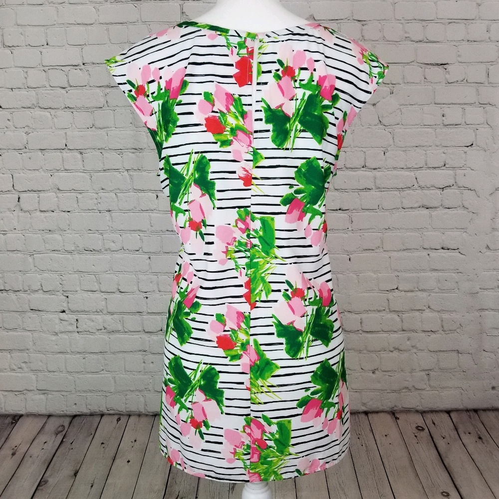 🛍️ SALE Merona Floral Striped Top - Picture 2 of 4